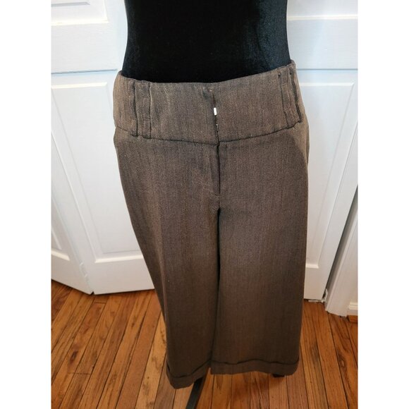 Vintage y2k Chocolate Brown Wide Leg Knickers M Low Rise 00s Steam Punk English - Picture 5 of 8
